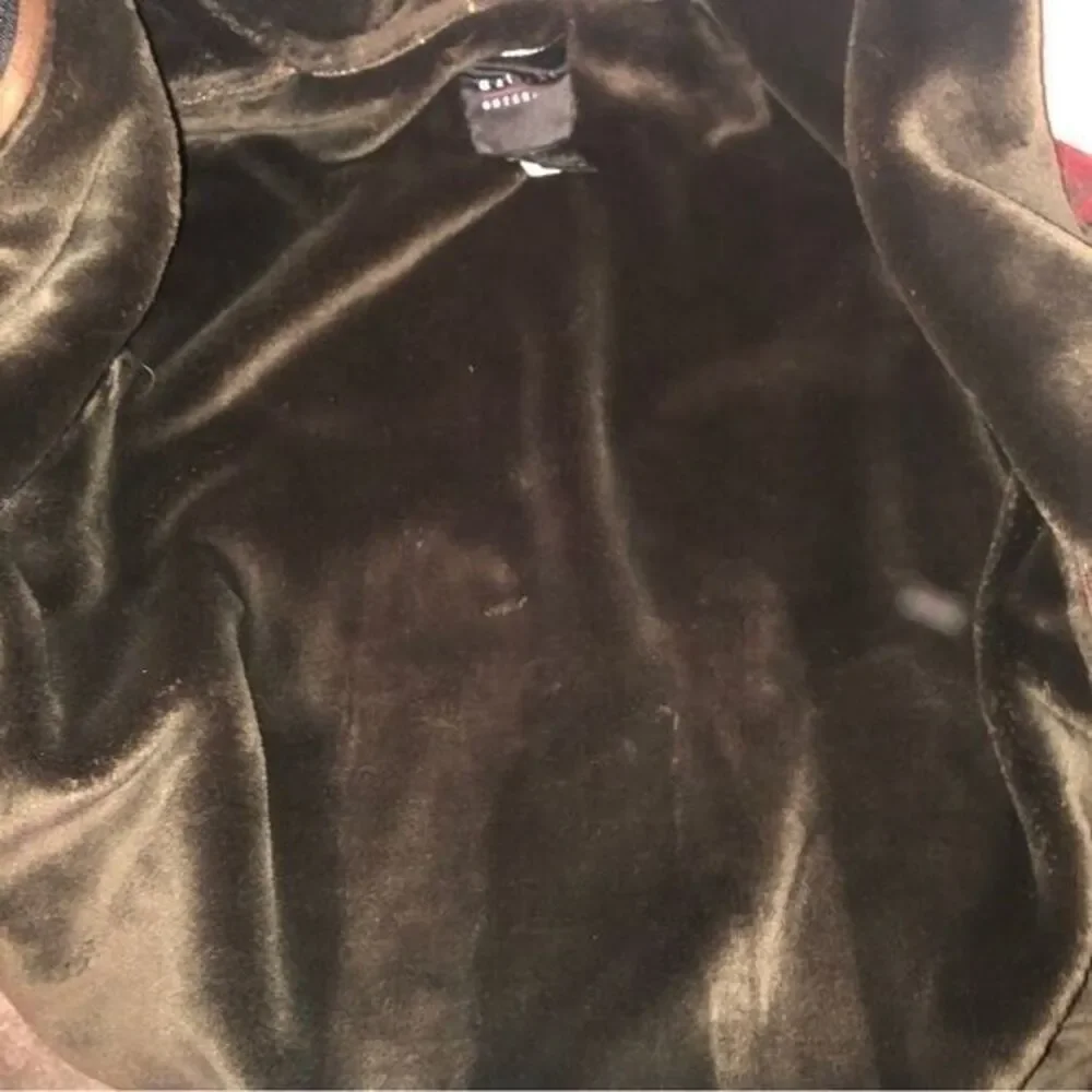 Tally Ho Outerwear‎ Women's Medium Faux Fur Sherpa Lined Tapestry Knit Jacket